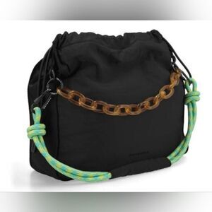 Rotunda Black Minimalist Whimisoth Dark Academia Streetwear Hobo Purse